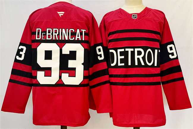 Men's Detroit Red Wings #93 Alex DeBrincat Red 2024-25 Reverse Retro Stitched Jersey,We sell and wholesale Men's Detroit Red Wings #93 Alex DeBrincat Red 2024-25 Reverse Retro Stitched Jersey on line form chian!